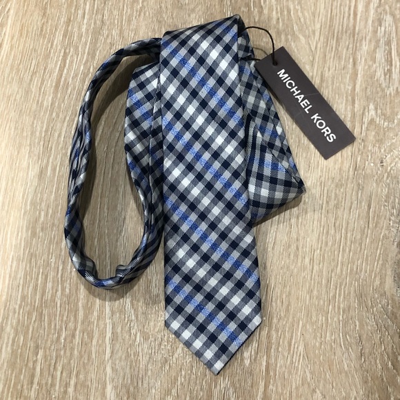 Michael Kors Men’s Checkered Tie Black/White